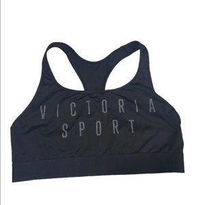 The Player By Victoria's Secret Racerback Sport Bra Black Size Large